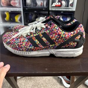Adidas ZX Flux (2014), size 11.5, worn but in good condition.